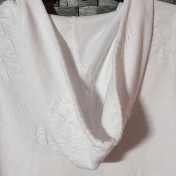 Lovely Whereabouts Swim Cover Up Hooded Sleeveless Dress White Medium zippered - Picture 9 of 16